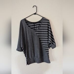 Striped Gray Vintage Women's Top EVC